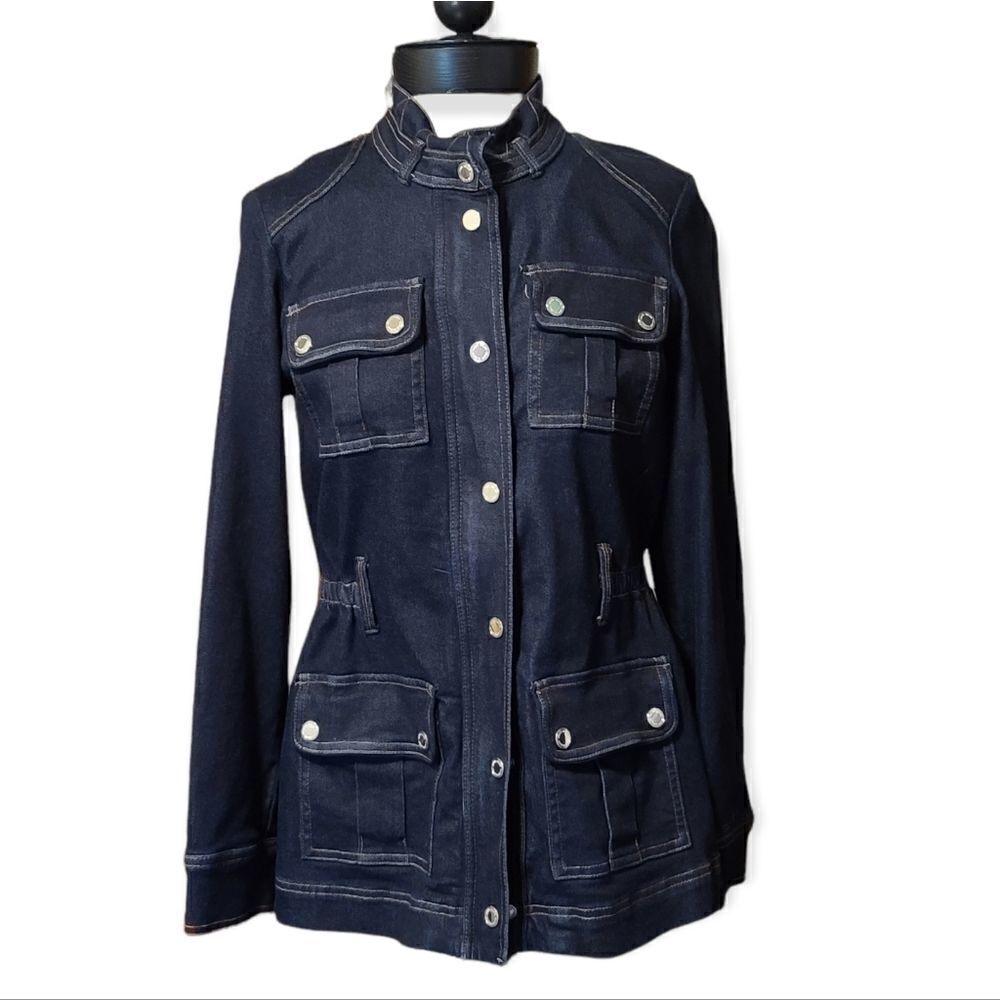 WHBM Denim Dark Wash Jacket Size 2